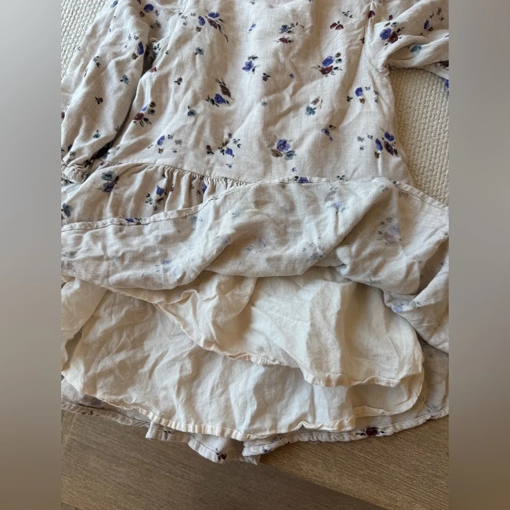 Zara Toddler Girl Floral Dress Cream Cottagecore 2-3Y